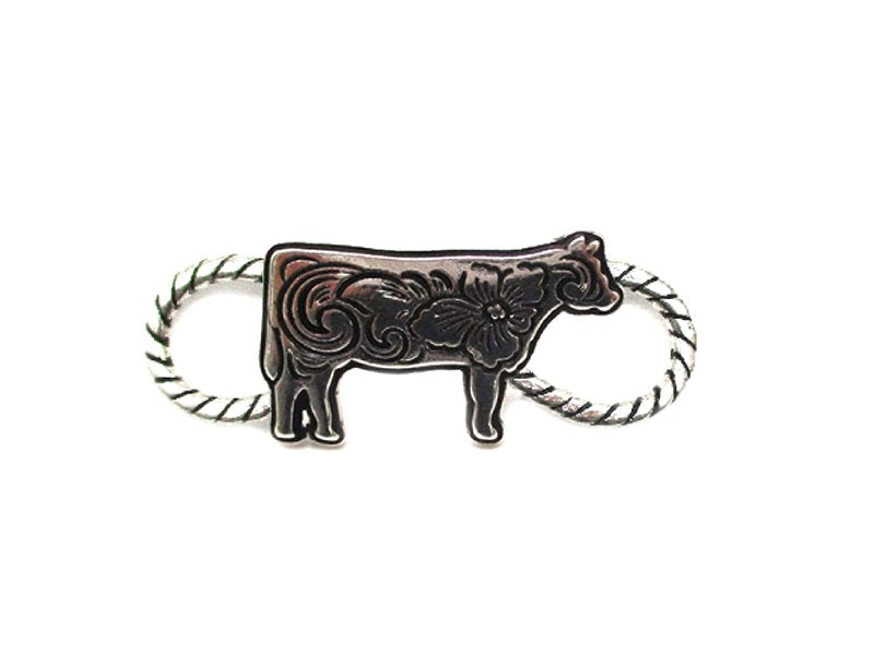 Western Cow Scarf Charm