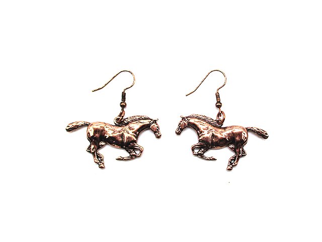 Western Running Horse Earring