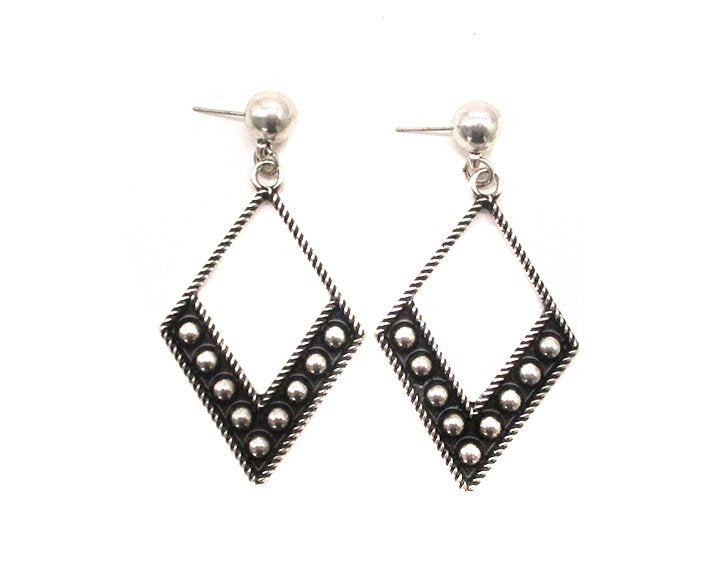 Western Diamond Cut Bubble Dangle Earring
