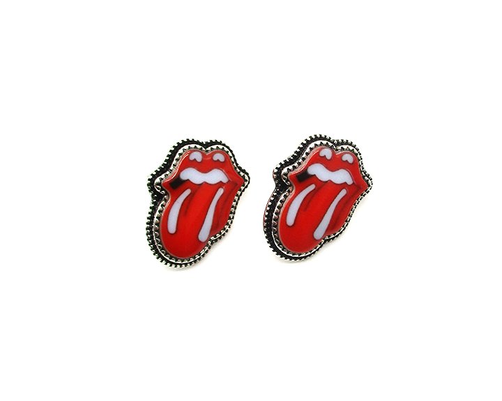 Tongue and Lips Post Earring