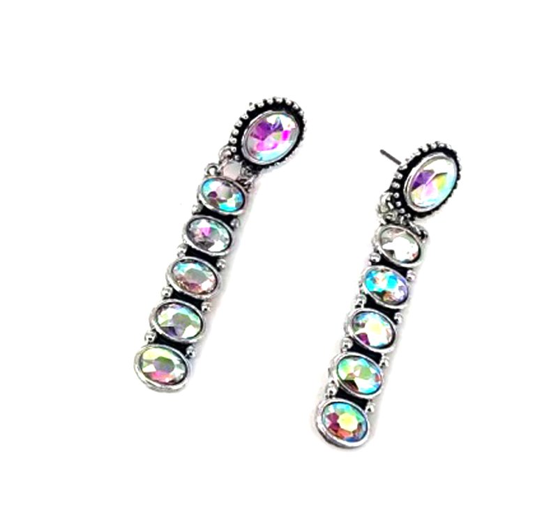 Western Crystal Bar Dangle Earring