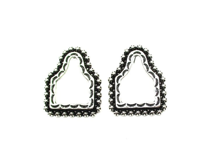 Western Cattle Tag Cut Out Post Earring