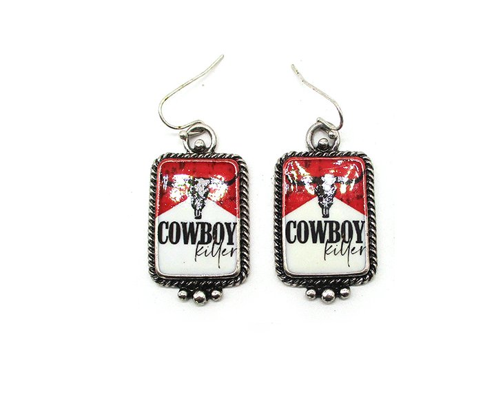 Western Cowboy Killer Dangle Earring