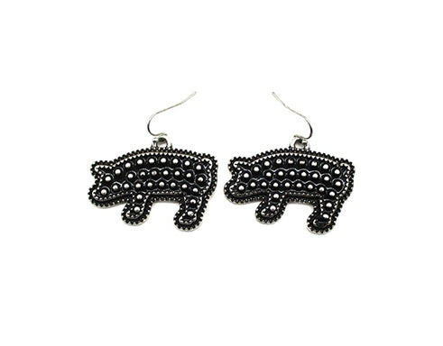 Western Dot Bubble Pig Dangle Earring