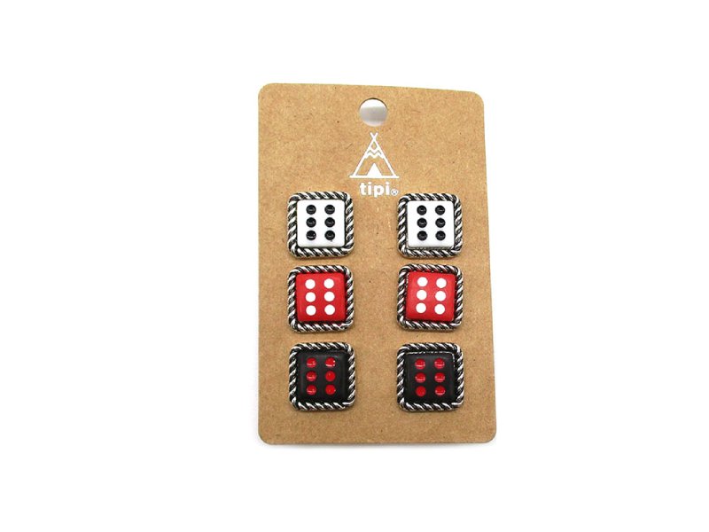 Western 3 Pair Dice Earring Set