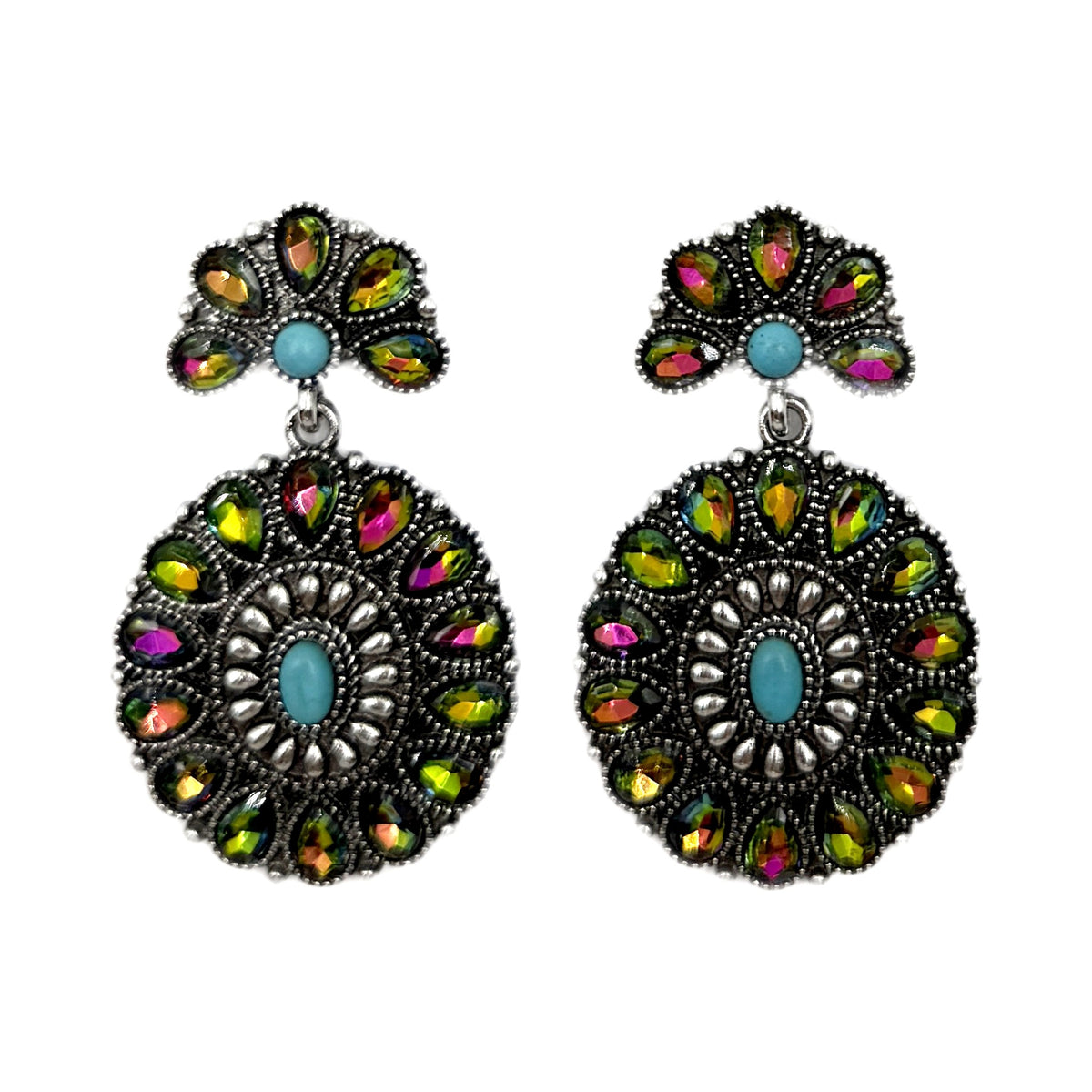 Western Naja Concho Earrings
