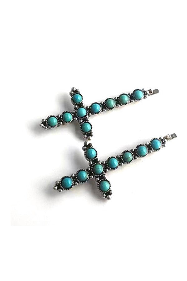 WESTERN TURQUOISE BOBBY PIN SET