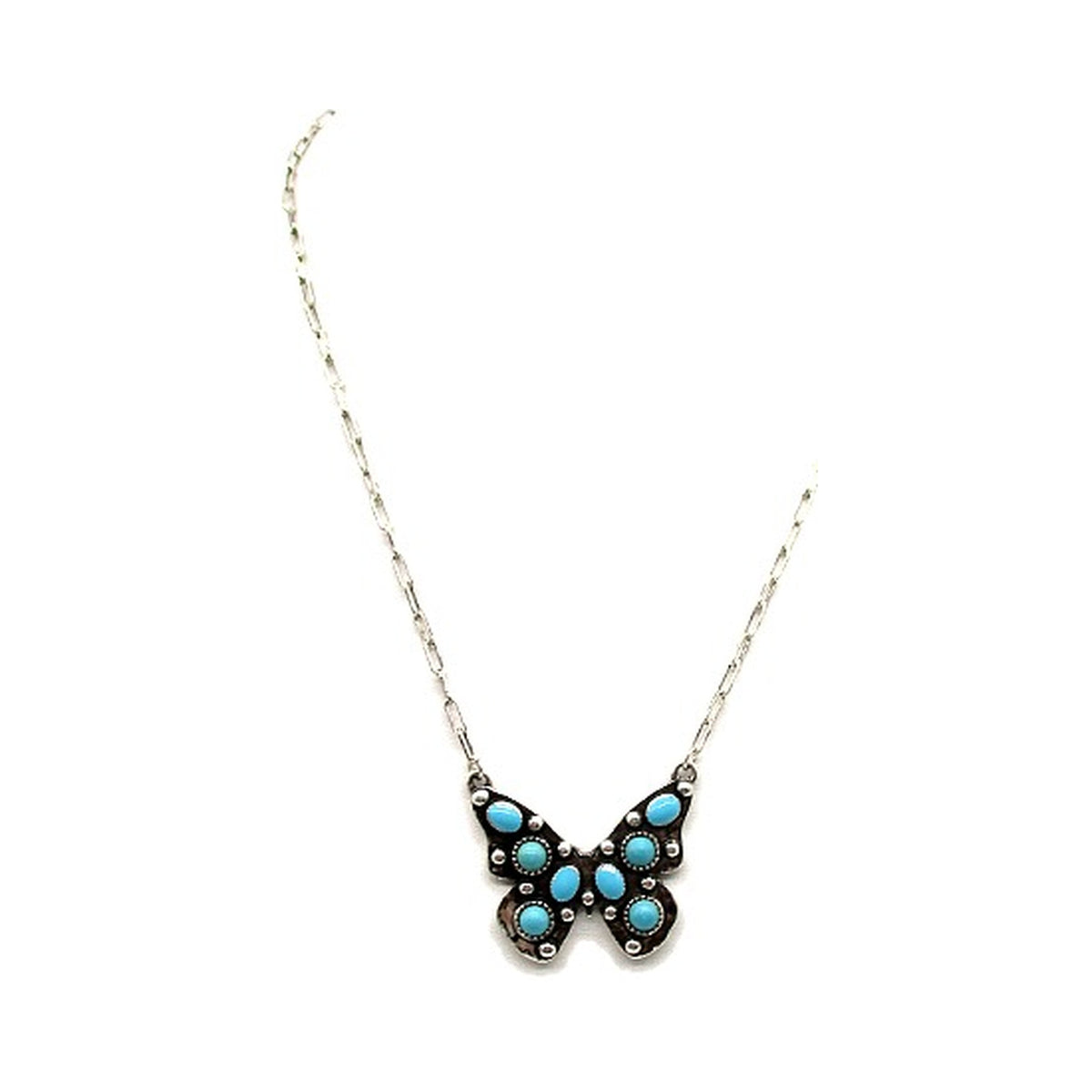Western Butterfly Turquoise Necklace (SN1060)