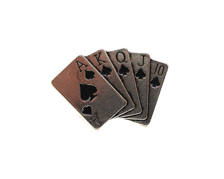 Western Spade Royal Flush Cuff Ring