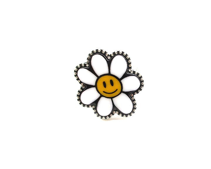 Smiling Flower Cuff Ring