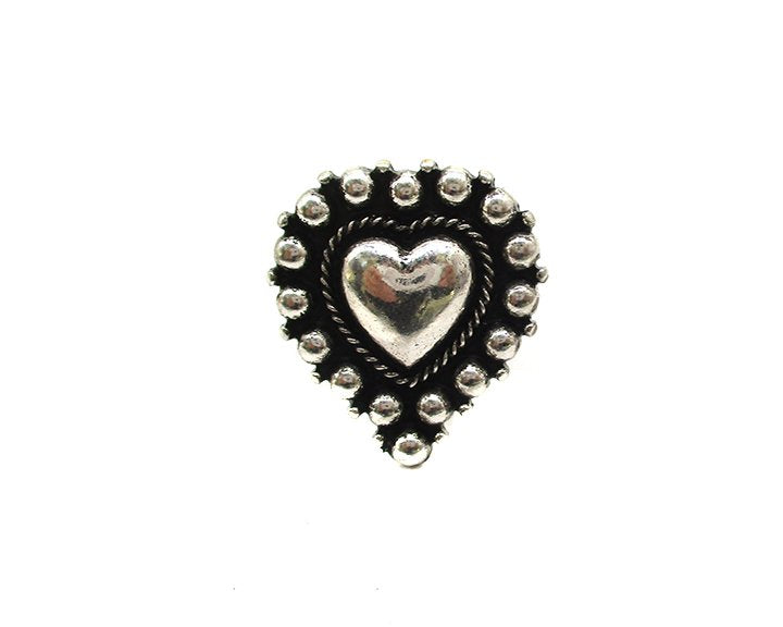 Western Small Heart Bubble Cuff Ring