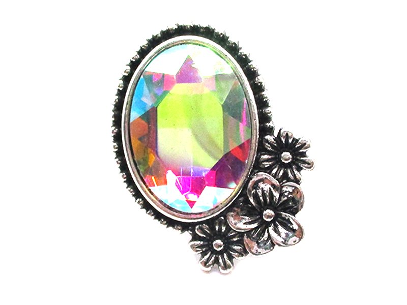Western Oval Stone Cuff Ring