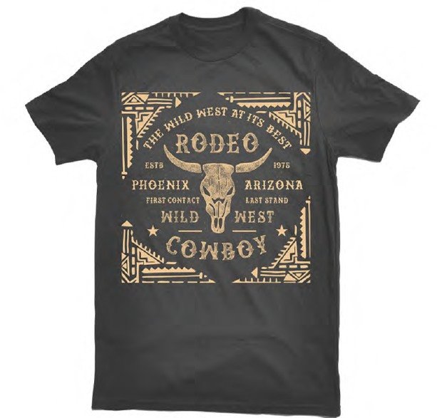Steer Head Rodeo Cowboy Western Graphic Tee