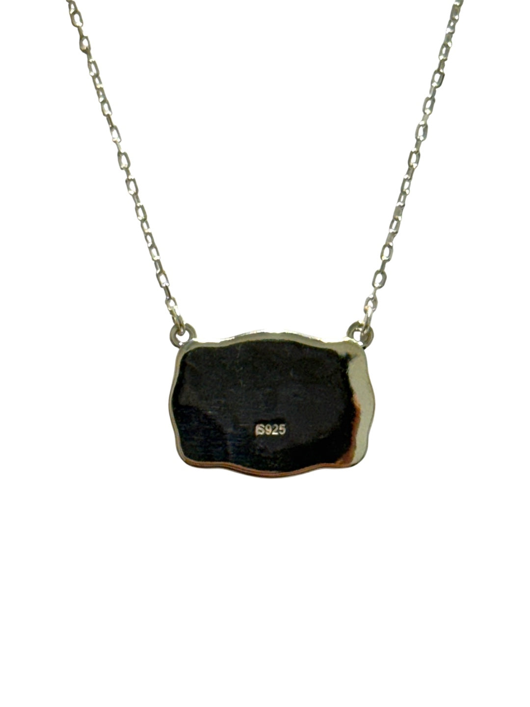925 Sterling Silver Belt Buckle Initial Necklace