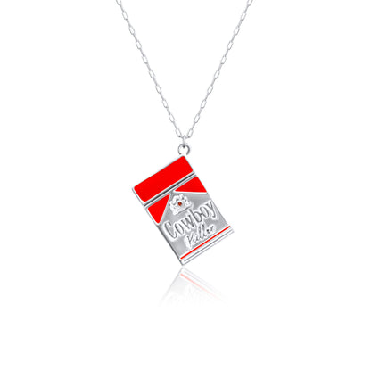 Sterling Silver Plated Cowboy Killer 3D Pendant Necklace