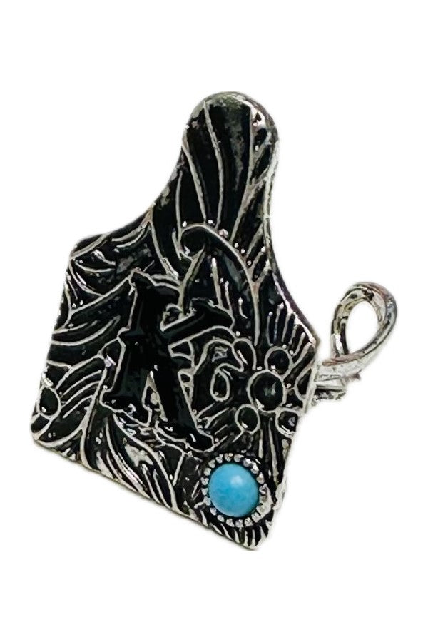 WESTERM CATTLE TAG INITIAL CUFF RING
