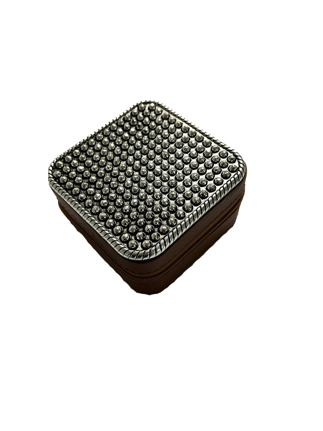 WESTERN BUBBLE METAL PLATE JEWELRY BOX