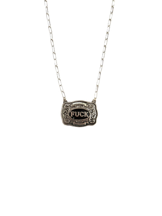 *PREORDER* F*CK Belt Buckle Necklace