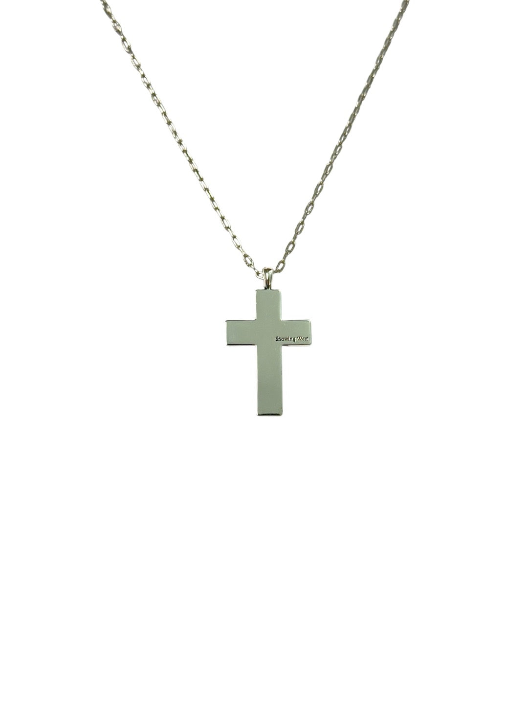 Western Sterling Silver Plated Cross Necklace with Genuine Kingman Turquoise