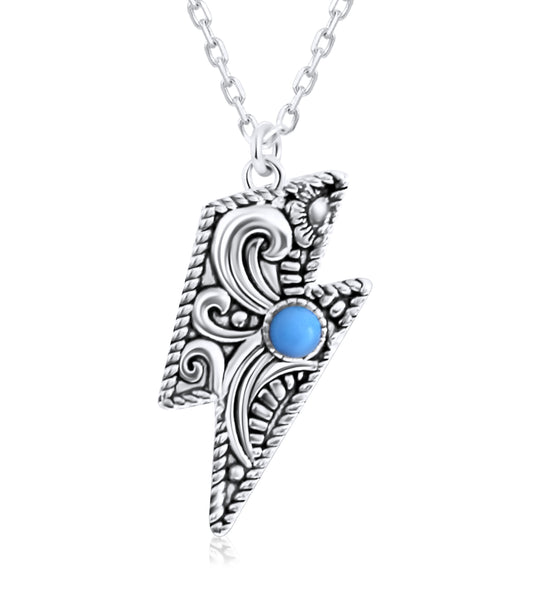 925 Sterling Silver Thunderbolt Necklace