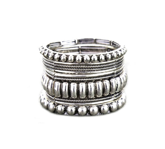 Western 4 Layered Bubble Stretch Bracelet