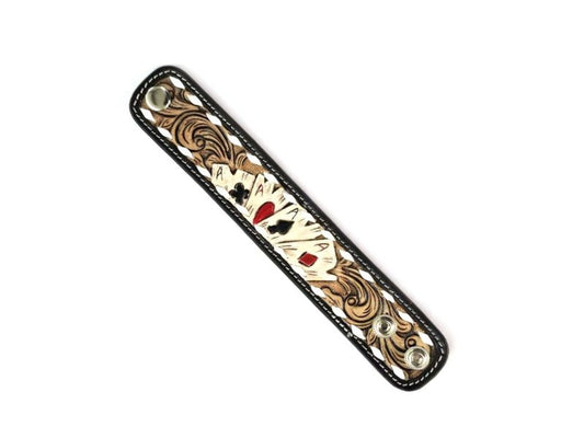 Western Tooled Leather Bracelet