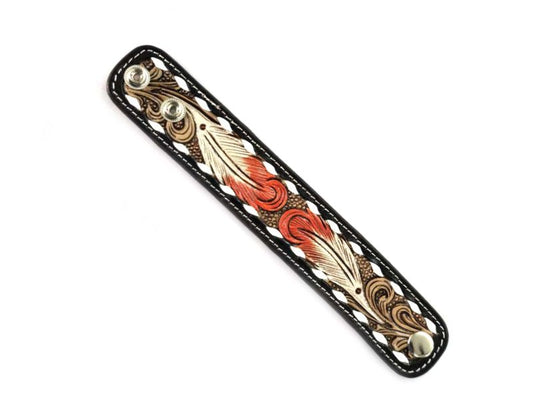 Western Tooled Leather Bracelet