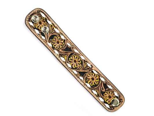 Western Tooled Leather Bracelet