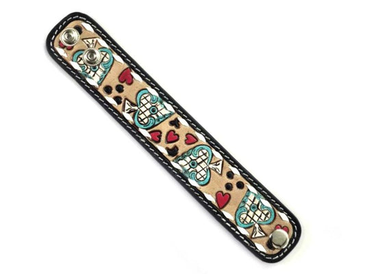 Western Tooled Leather Bracelet