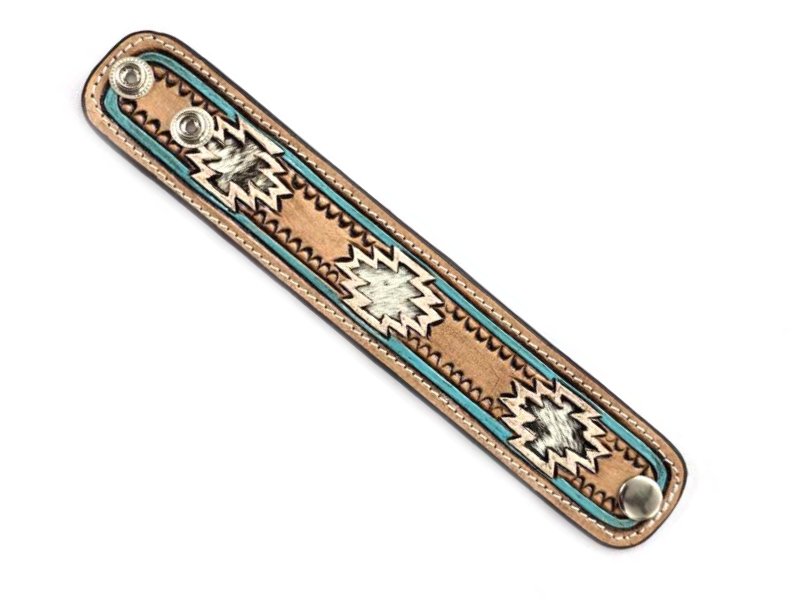 Western Tooled Leather Bracelet