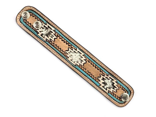 Western Tooled Leather Bracelet