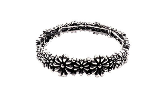 Western Flower Concho Stretch Bracelet
