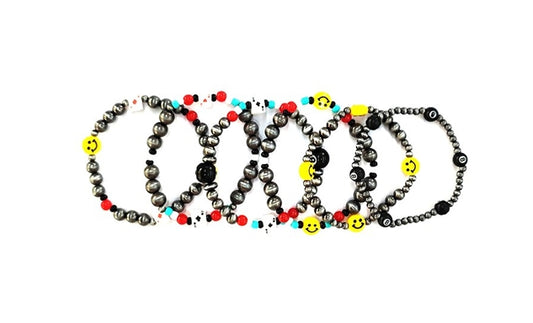 6 Strand Navajo Pearl Stretch Bracelet