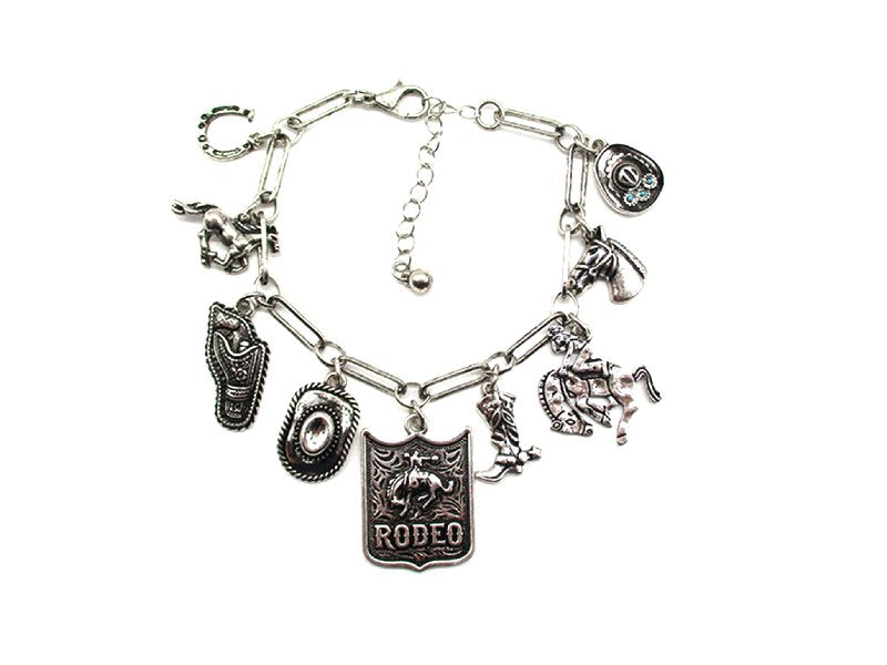 Western Rodeo Charm Bracelet