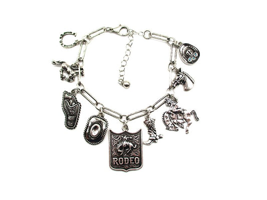 Western Rodeo Charm Bracelet