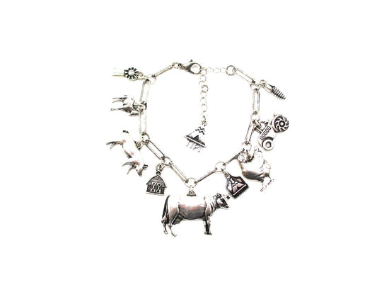 Western Farm Theme Charm Bracelet
