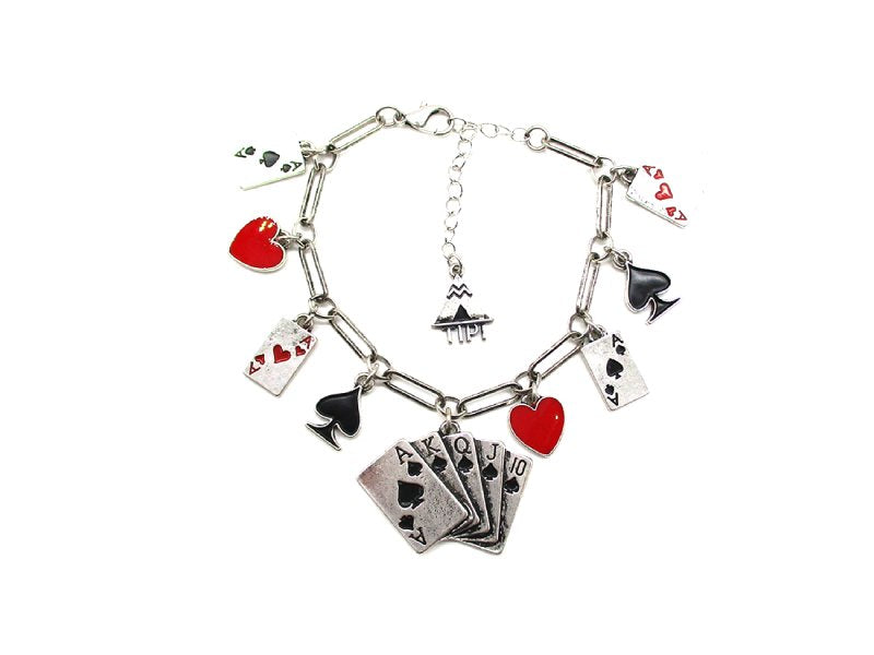Poker Theme Charm Bracelet