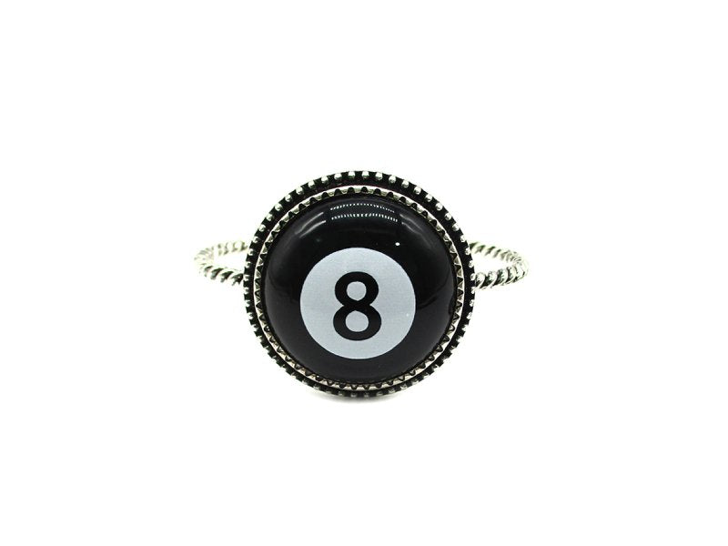 8 Ball Twisted Wire Cuff Bracelet