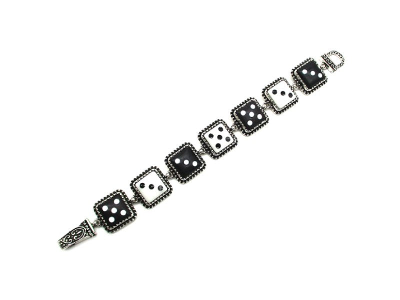 Black and White Dice Magnetic Bracelet