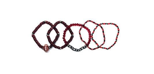 Football Gameday Multi Layered Stretch Bracelet