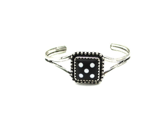 Black Dice Cuff Bracelet