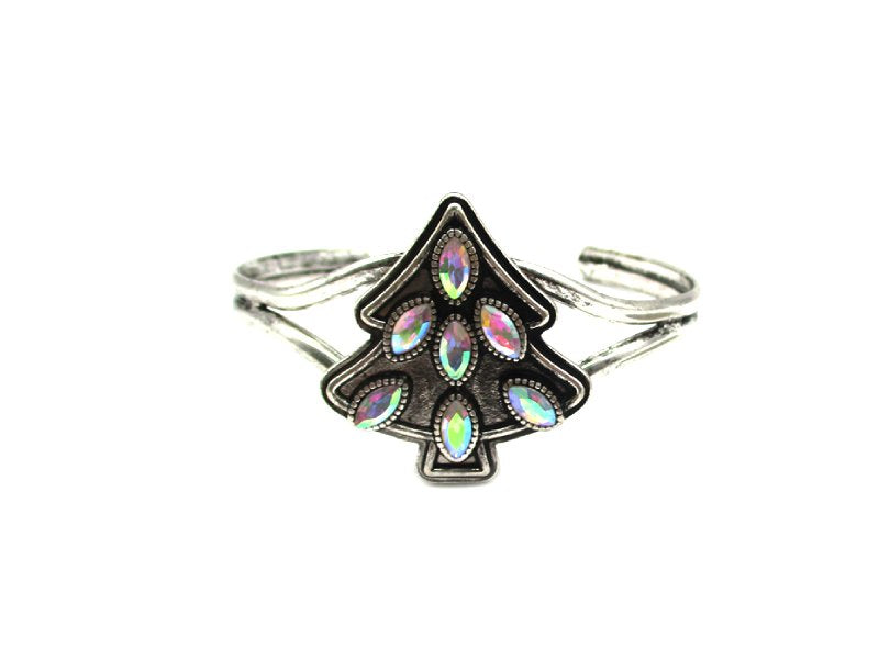 Christmas Tree AB Stone Cuff Bracelet