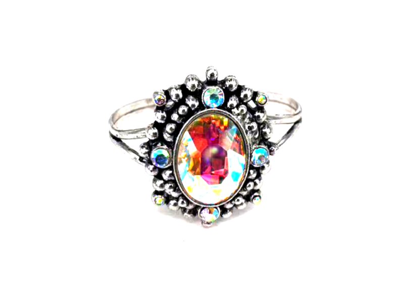 Western AB Stone Concho Cuff Bracelet