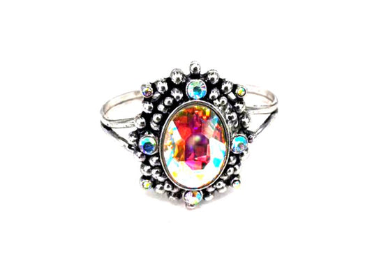 Western AB Stone Concho Cuff Bracelet