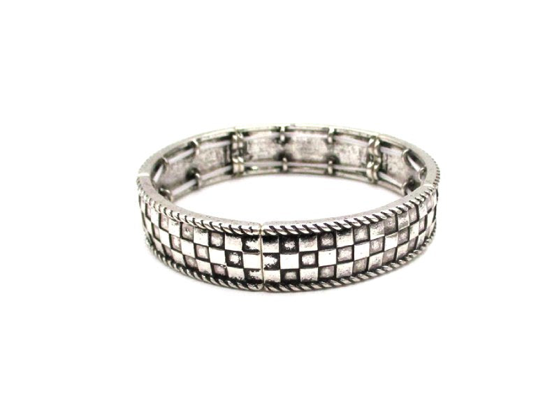 Checkered Plate Stretch Bracelet