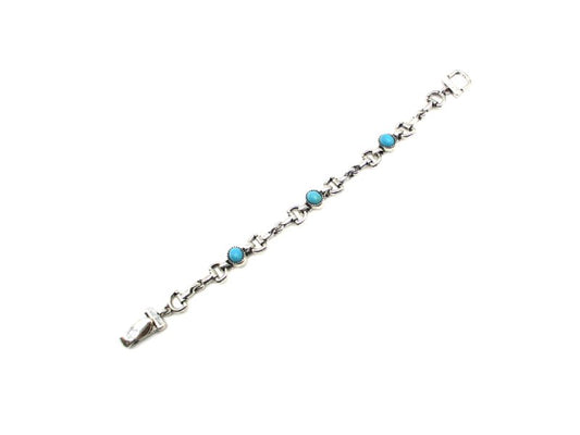 Western Snaffle Bit Turquoise Magnetic Bracelet