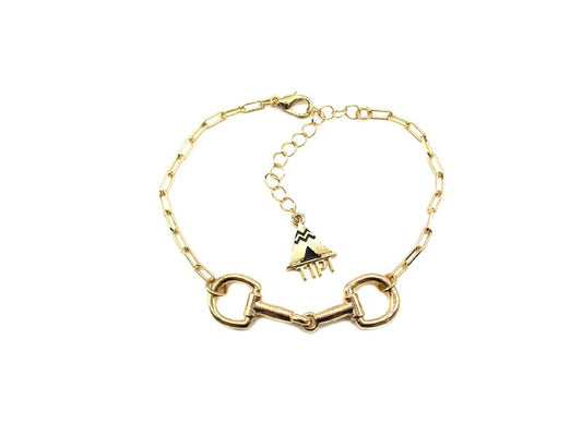 Western Snaffle Bit Chain Bracelet