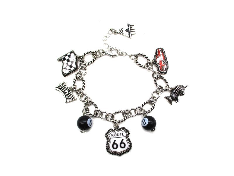 Western Route 66 Charm Bracelet