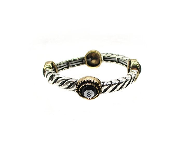 8 Ball Twisted Stretch Bracelet