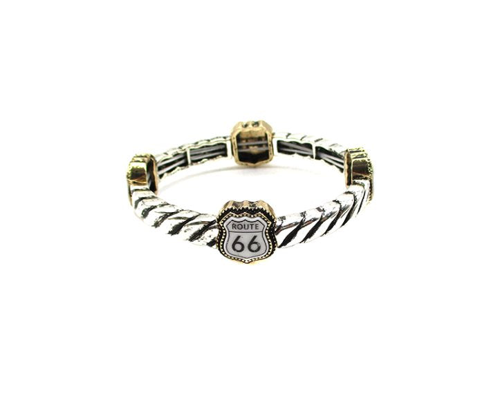 Western Route 66 Twisted Stretch Bracelet